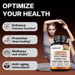 Mushroom complex Capsules-10 in 1 Blend-Nootropic Complex – Brain, Energy, Focus