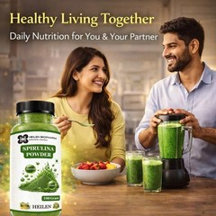 Premium Spirulina Powder | 100% Pure Blue-Green Algae | No Preservatives