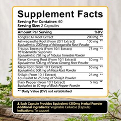 Tribulus terrestris, 4250 mg Male Enhancement, Muscle Health, Energy Endurance