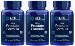 ULTRA PROSTATE FORMULA SAW PALMETTO 3 BOTTLES 180 Softgels LIFE EXTENSION
