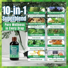 10|in|1 Potent Soursop Bitters Drops formulated with Sea Moss Moringa Turmeric B