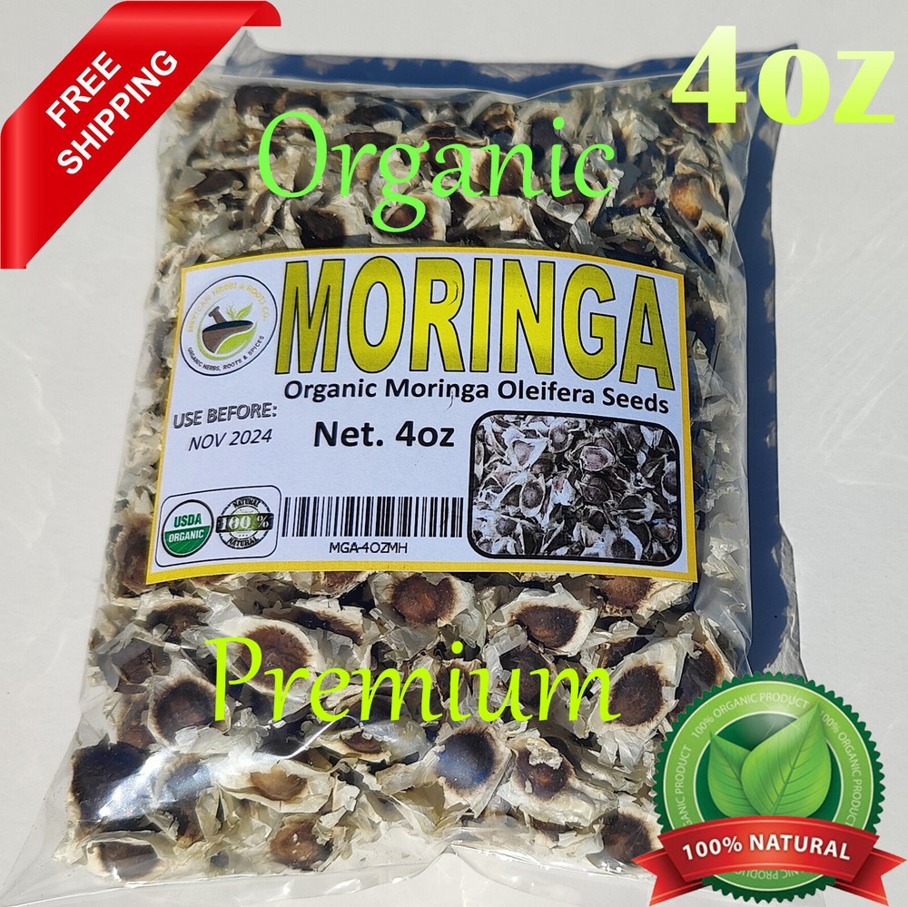 Moringa, Organic moringa Oleifera,Premium moringa seeds, semillas de moringa 4oz