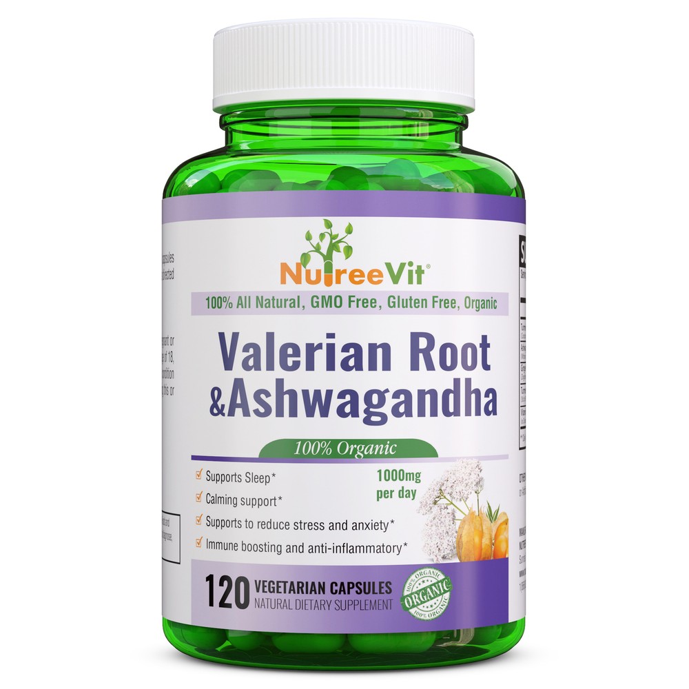 NutreeVit 100% Organic -Valerian root & Ashwagandha