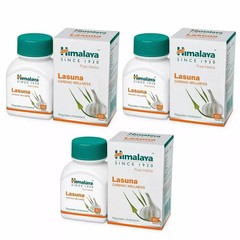 3 x Himalaya Herbs Lasuna Cardiac Wellness 180 Tablets For Healthy Cholesterol