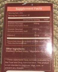 Soursop Graviola /Liquid Drops /1800mg/Antioxidant Support/2 Fl. Oz/ BB 05/2026