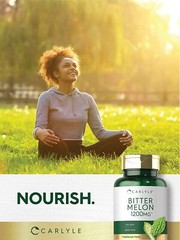 Bitter Melon Capsules | 180 Count | Non-GMO & Gluten Free Extract | by Carlyle