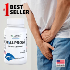 HALLPROST – Inflamed Prostate – Prostatitis – BPH – Urinary Function – 60 Cap