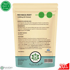 Maca Root Caps 12000mg Max Strength (1.2%Macamides & Macaenes)-Digestion-180Caps