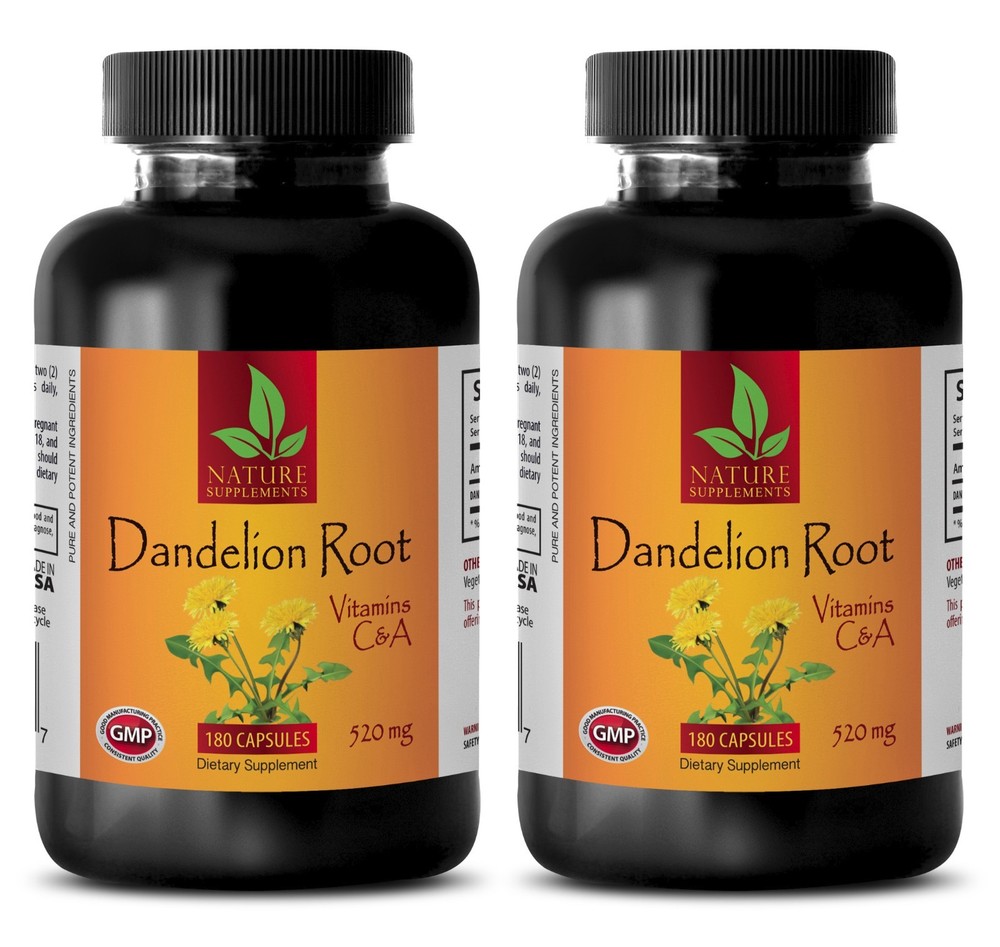 Urinary tract health – DANDELION ROOT – liver support – 2 Bottles 360 Capsules
