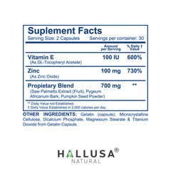 HALLPROST – Inflamed Prostate – Prostatitis – BPH – Urinary Function – 60 Cap