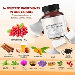 Berberine Cinnamon Apple Cider Vinegar Turmeric – Overall Wellness Support