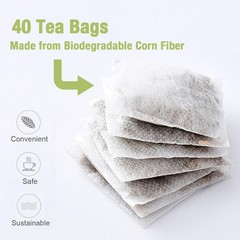 40 Bags Dried Mullein Leaf Tea for Lungs – Lung Detox Cleanse Tea for Smokers –