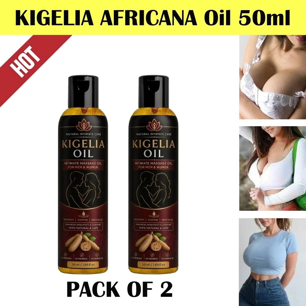 Kigelia Africana Oil Grow Enlarging Oil, New Advanced Formula 50 ml X 2 Pack