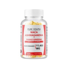 Organic Maca Root 360 Softgels 10000mg Peruvian Maca Extract for Men & Women