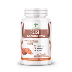 60 ORGANIC REISHI MUSHROOM PURE POTENT 15:1 EXTRACT LINGZHI GANODERMA CAPSULES