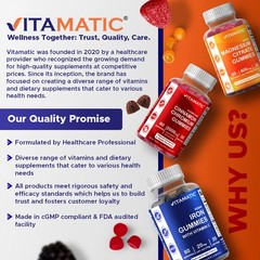 2 Pack- Vitamatic Extra Strength Vitamin B12 5000 mcg Gummies – 120 Count