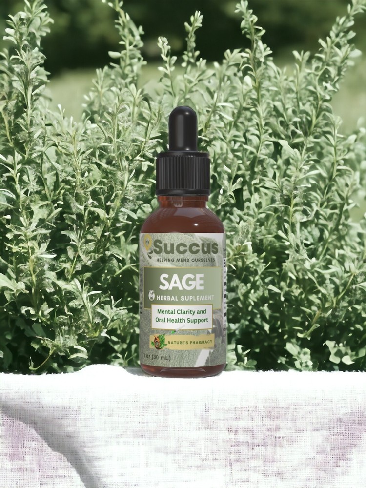 Sage Tincture – Mental Clarity and Oral Health (Alcohol Free)
