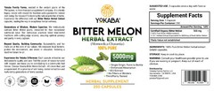 250 Capsules BITTER MELON 5000mg Herbal Extract by YOKABA | Momordica Charantia