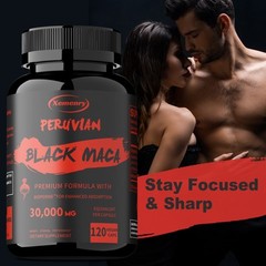 Peruvian Black Maca 30000mg – Increase Strength,Endurance & Athletic Performance