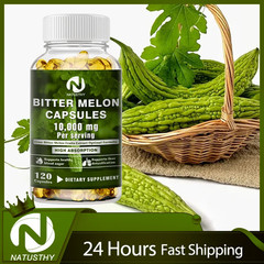 [25:1 Potent Extract] Bitter Melon Capsules – 120 Veggie Caps (10,000Mg Equivale