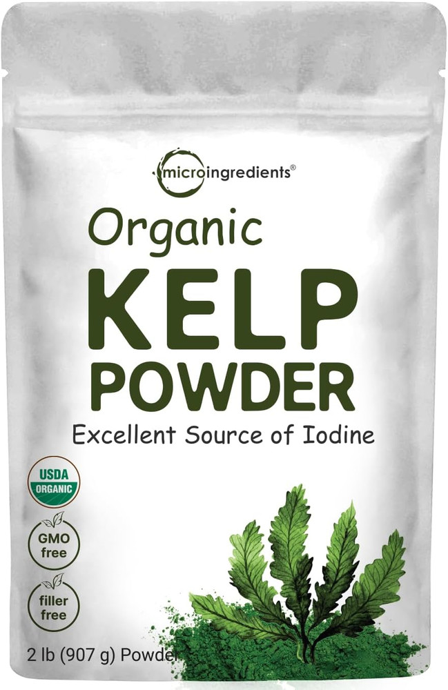Organic Kelp Powder, 2Lbs | Sustainably US Grown, Raw Ascophyllum Nodosum Source