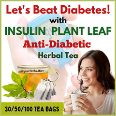 Natural Insulin Plant Leaf Tea Bags Costus Igneus Diabetic Herbal Organic Powder