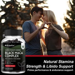 Black Maca Complex Stamina | Libido | Mood | Energy for 30 to 120 Capsules