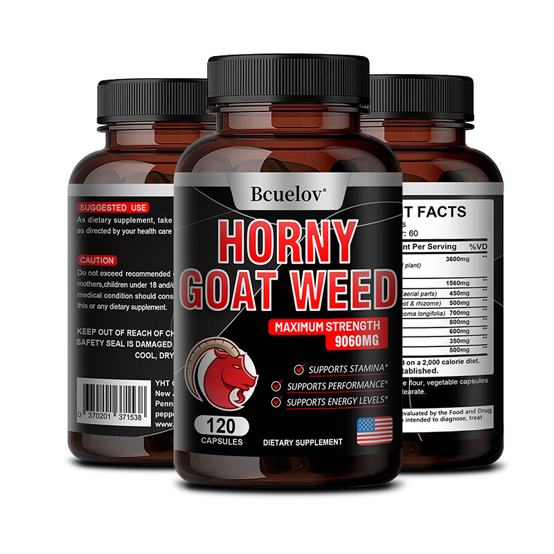 Horney Goat Weed-with Maca,Saw Palmetto,Ginseng,L-Arginine for Men&Women 30-120