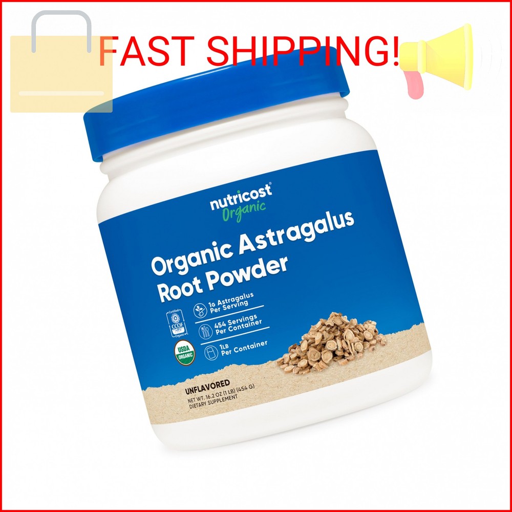 Nutricost Organic Astragalus Root Powder 1LB – Gluten Free, Non-GMO, Vegetarian