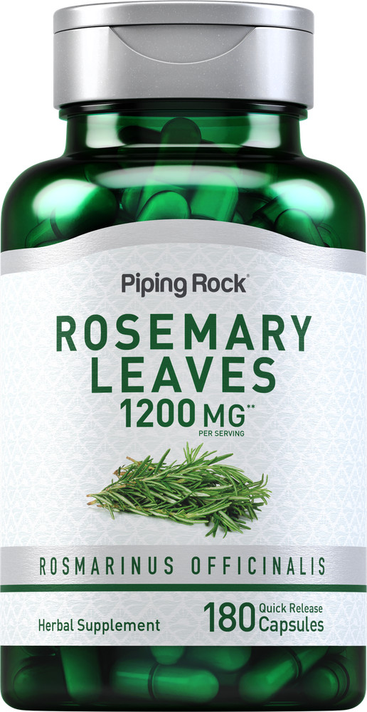 Rosemary Leaves 1200mg | 180 Capsules | Non-GMO, Gluten Free | by Piping Rock
