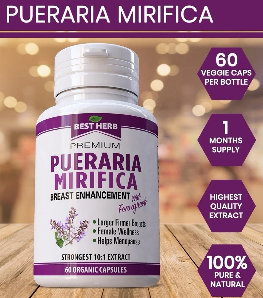 Max Strength Pueraria Mirifica 5000mg Breast Growth Bust Enlargement Firm Body
