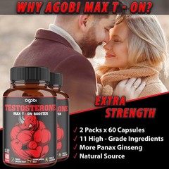 60 Capsules x 2 Packs – Herbal Blend with Ginseng, Ashwagandha, Tribulus & More