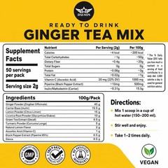 Ginger Turmeric Tea Powder for Digestion & Immune Support – Herbal Detox Blen…