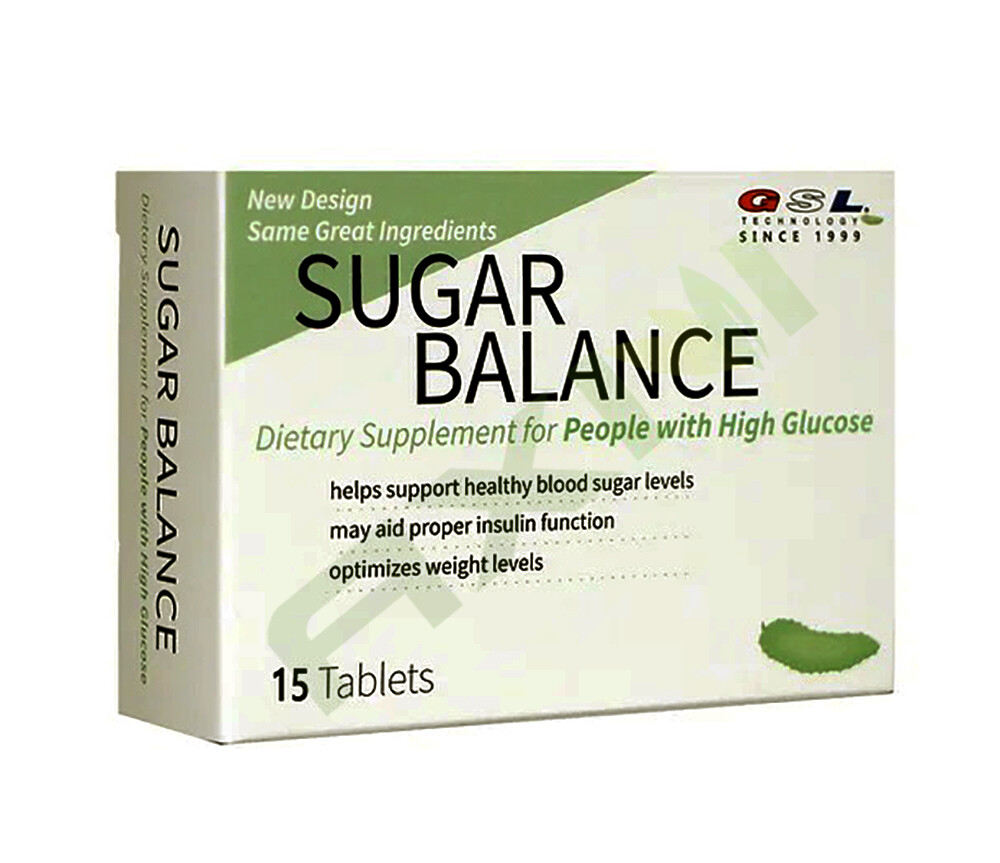 GSL SUGAR BALANCE SUPPLEMENT FOR HIGH GLUCOSE 15 TABLETS/BOX