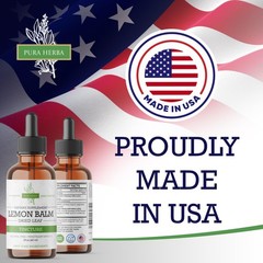 Lemon Balm Tincture – Alcohol-Free | Melissa Officinalis 2 Fl Oz (Pack of 1)