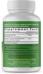ORGANIC ASHWAGANDHA-1300MG PER SERVE-ENERGY-STRENGTH-LONGEVITY-SEALED-FREE SHIP