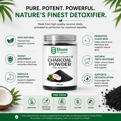 Activated Charcoal Organic Powder 400g Coconut Shell Based Pure Natural Powder