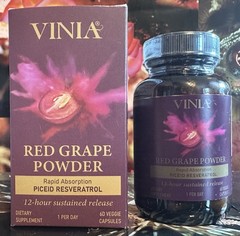 VINIA Piceid Resveratrol Red Grape Blood Pressure/Flow Heart Health Nitric Oxide