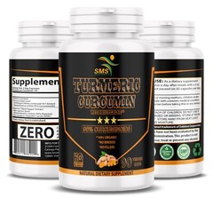TURMERIC 95% CURCUMIN 10,000mg EXTRACT TUMERIC BLACK PEPPER ANTIOXIDANT 90 CAPS