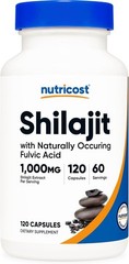 Nutricost Shilajsit Capsules (1,000 mg Per 120 Count), Multicolor Gluten Free