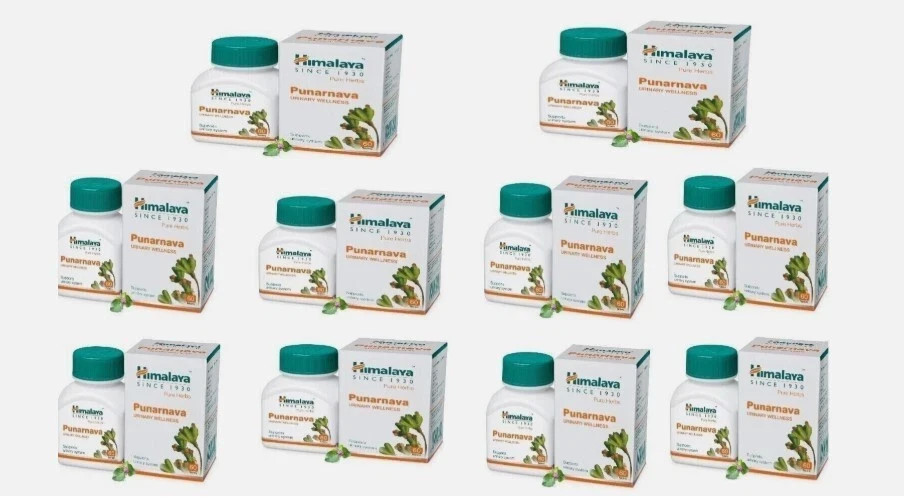 🌿 Himalaya Herbal Punarnava – Pack of 10 (60 Tablets per Box) | Expiry 01-2027