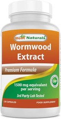 Wormwood Extract 1500 mg Equaivalent Per Serving-120 Capsules. Gluten Free, N…