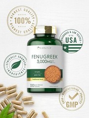 Fenugreek 3000 Mg Healthy Lactation Soothe Digestion Nursing Support, 300 Caps