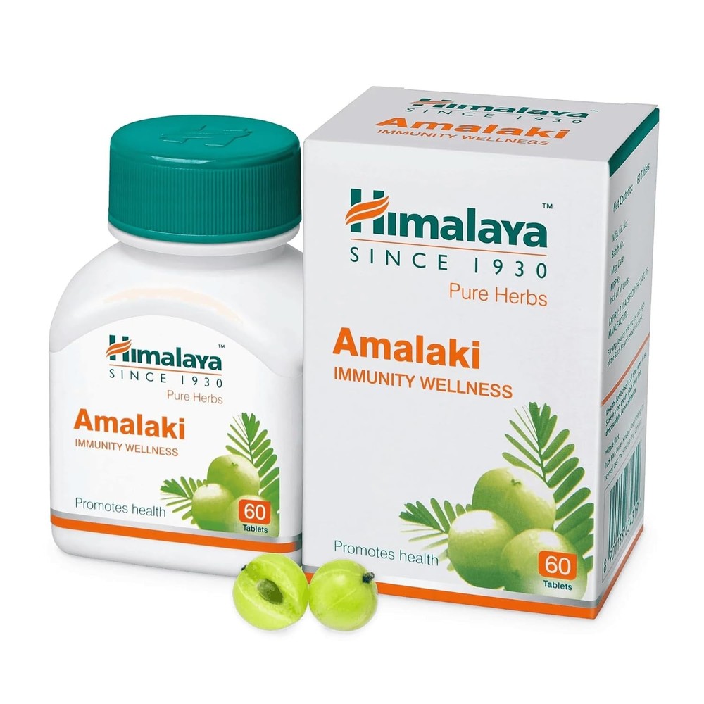 Himalaya AMALAKI 60 Tablets Per Bottle | Amla Tablets | Fresh Stock Long Expiry