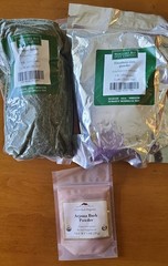 Lot Of 3 Bags of Herbs & Herbal Powders: Eleuthero Root, Arjuna Bark & Parsley