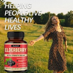 Elderberry Capsules 10:1 Extract Immune System Support Sambucus Nigra Extract
