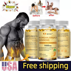 Korean Red Panax Ginseng 240 Capsules – 1600mg Extra Strength Red Panax Extract