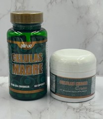 Celulas Madres Stem Cell Capsules / Cream W/ Bluegreen Aquae ( AFA Extract ) Kit