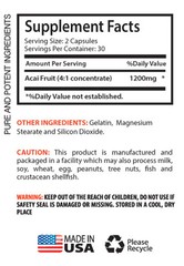 Organic Acai – ACAI BERRY 1200MG – Natrual Way to Cleanse the Whole Body – 2Bot