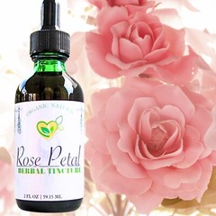 Rose Petal Tincture | Organic Liquid Drops | Heart & Mood Support | Natural 2 oz
